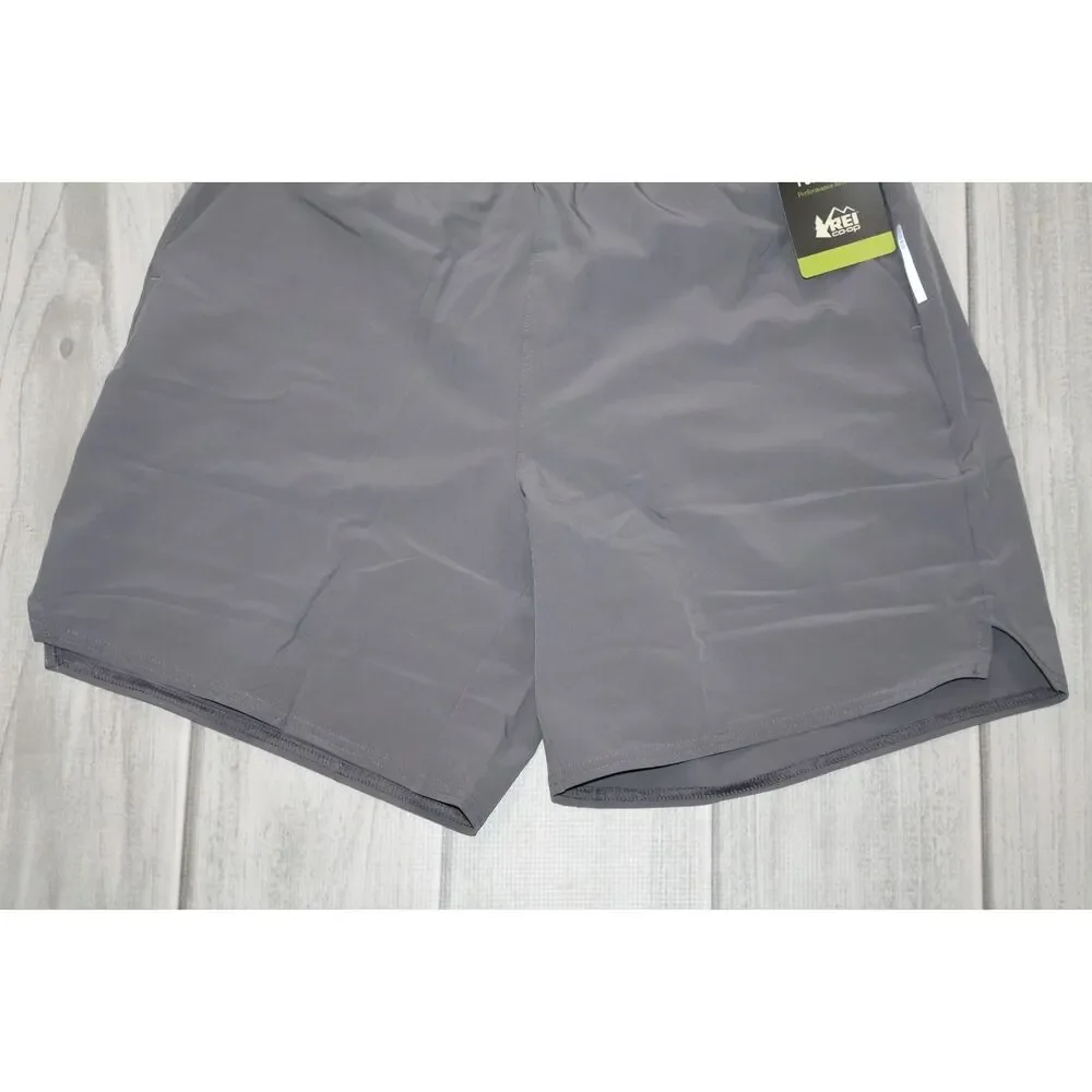 NEW REI Co-Op Active Pursuits Shorts Men's Medium Gray Lined Pockets Running